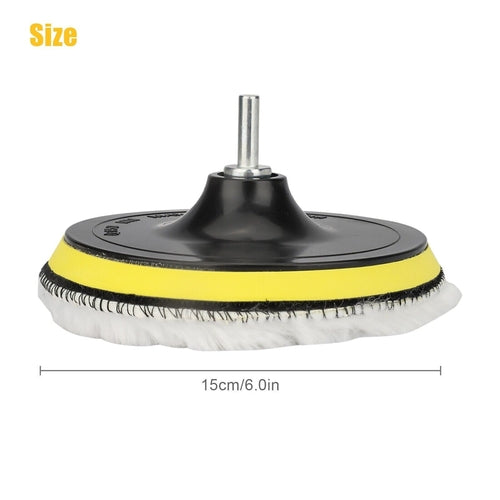 5PCS 6" Buffing Polishing Pad Wool Wheel Mop Kit For Car Polisher