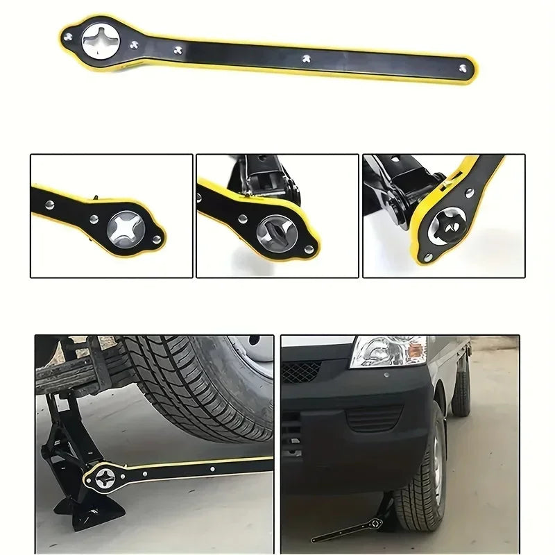 Auto Labor Saving Jack Ratchet Wrench Tire Jack Removal Wrench Cross Car Labor Saving Wrench Rocker Arm