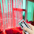Instalație luminoasă tip perdea cu 8 moduri de iluminare, LED, cu mufă USB, pentru nuntă, Ziua Îndrăgostiților, Ramadan, EID Mubarak, decor interior pentru perdea