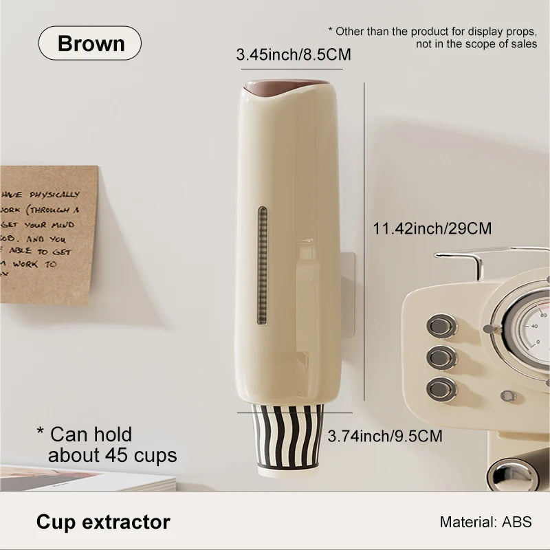 UFORU Wall-Mounted Water Dispenser Cup Holder Rack