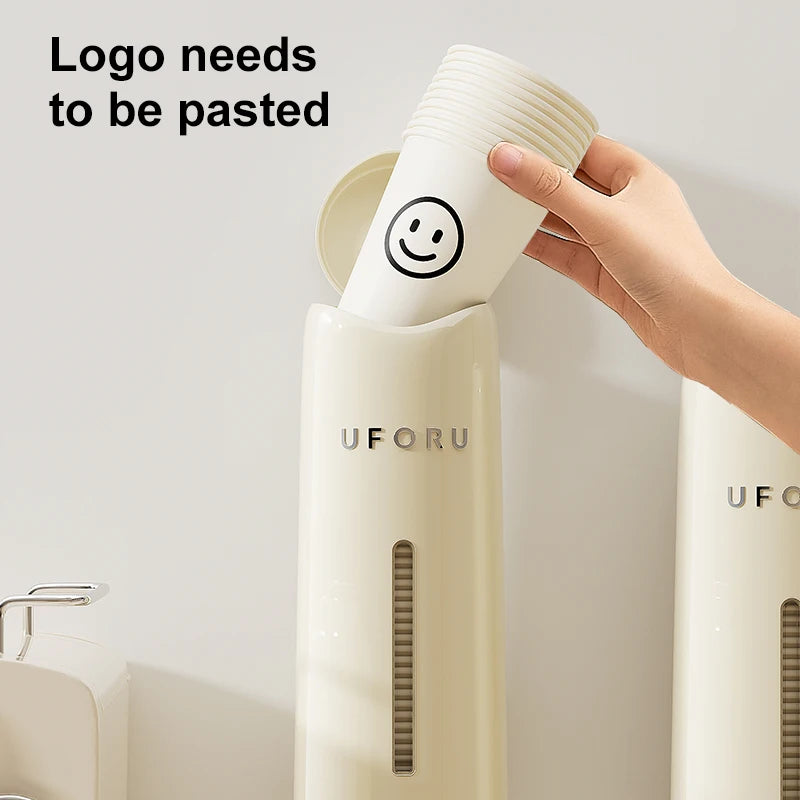 UFORU Wall-Mounted Water Dispenser Cup Holder Rack