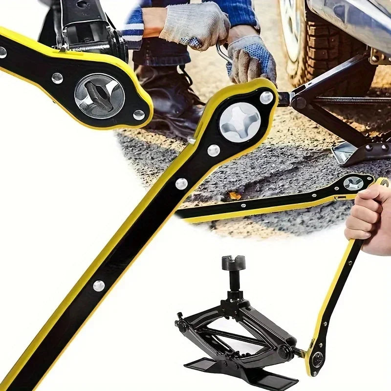 Auto Labor Saving Jack Ratchet Wrench Tire Jack Removal Wrench Cross Car Labor Saving Wrench Rocker Arm