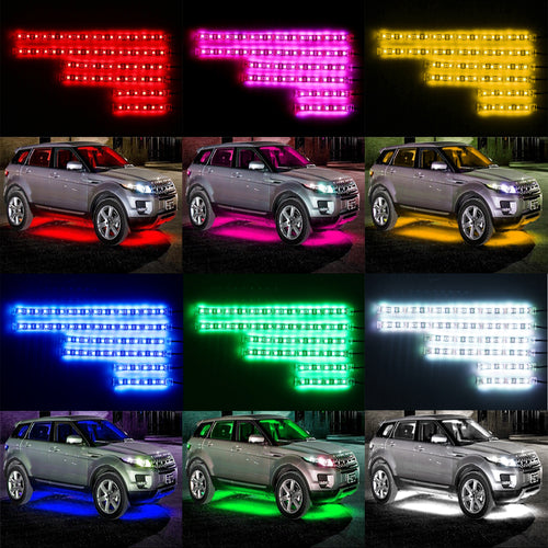 Sistem de iluminat LED RGB pentru mașină și motocicletă cu control vocal